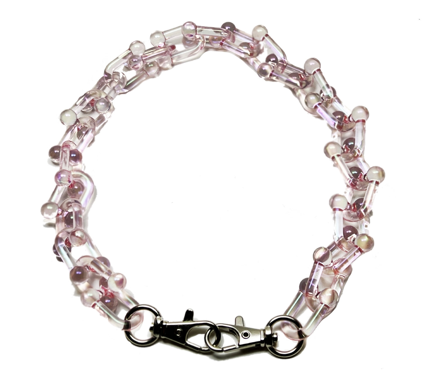 Iridescent Rave Pinball Chain - Pink