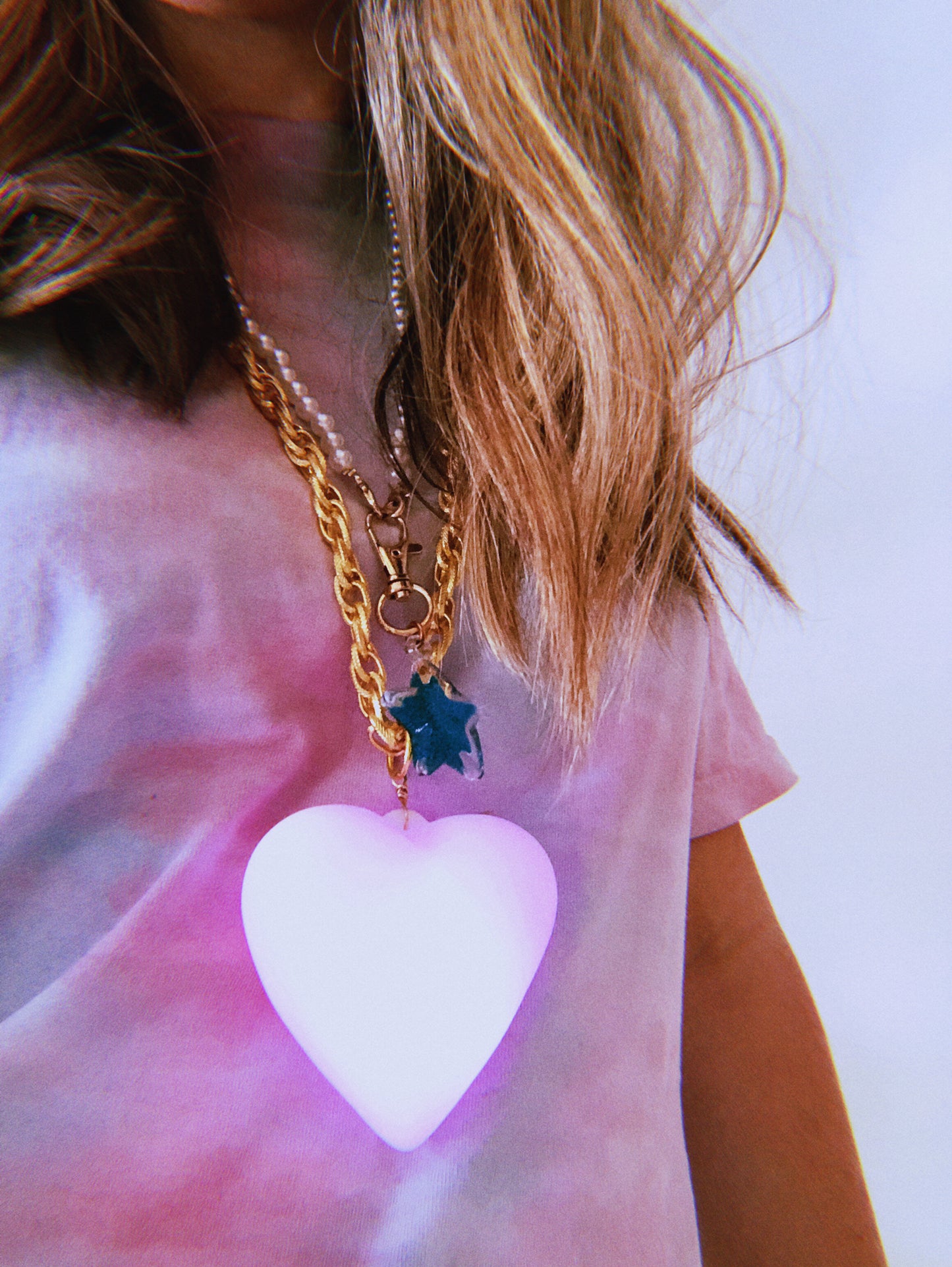 Shine Your Light L.E.D. Heart Necklace