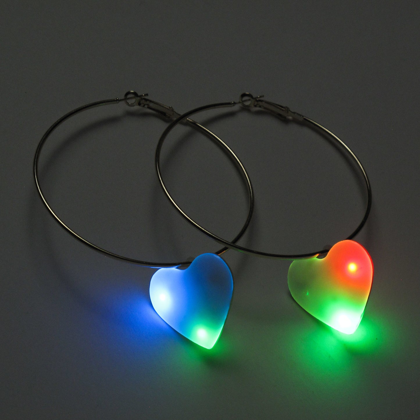 L.E.D. Love Hoop Earrings