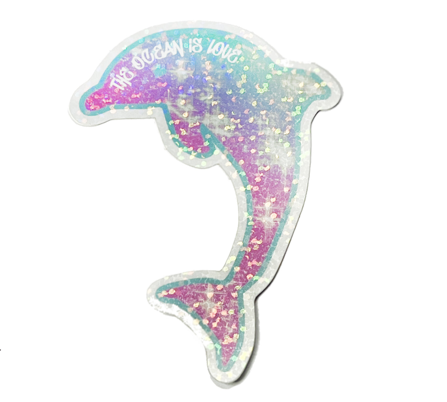 The Ocean is Love Glitter Sticker