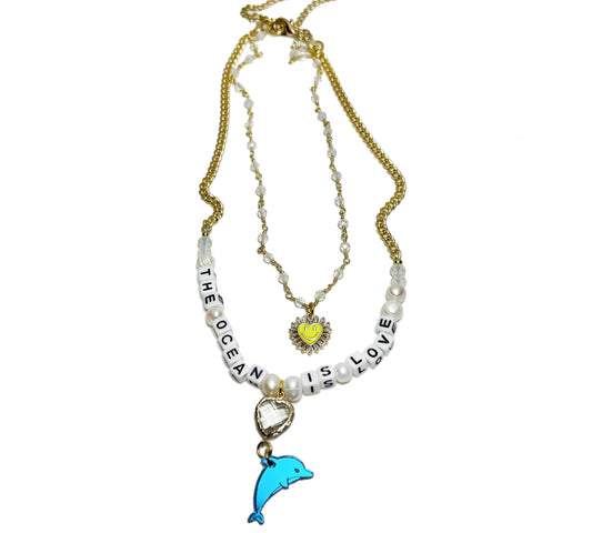 The Ocean is Love Opal Necklace Duo