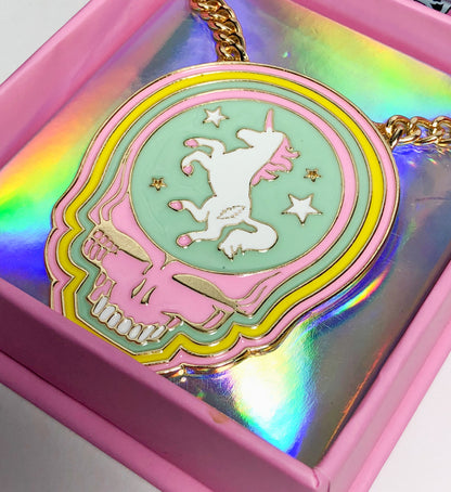 Trixy Starr x Grateful Dead Unicorn Stealie Necklace