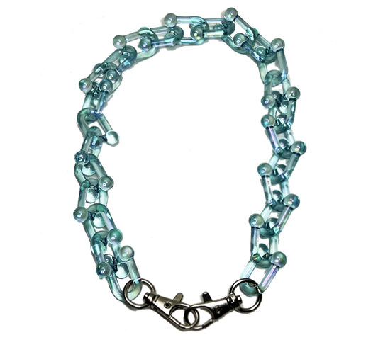 Iridescent Rave Pinball Chain - Blue