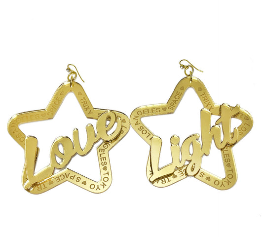 Love Light Starr Earrings - Gold Mirror